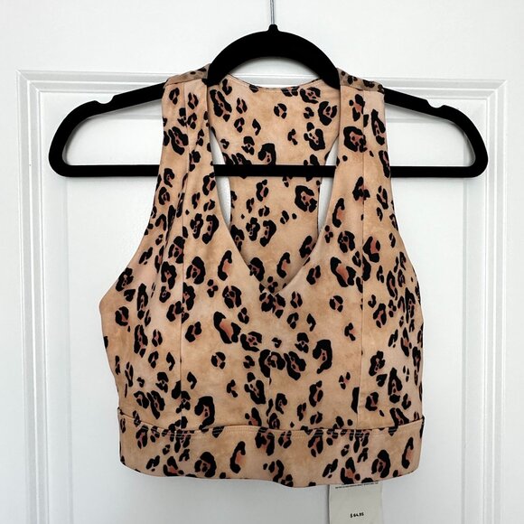 FABLETICS | Sports Bra On the Go Midi Medium Impact | Desert Leopard | Size: M - Picture 2 of 11